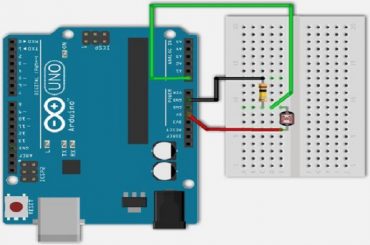 Sơ đồ giao tiếp cảm biến LDR với Arduino