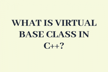 Virtual base class in c++