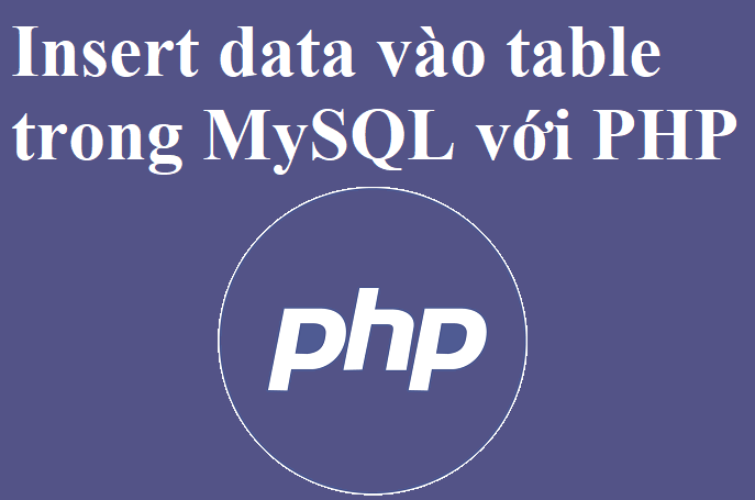 Thêm (insert) dữ liệu trong MySQL với PHP