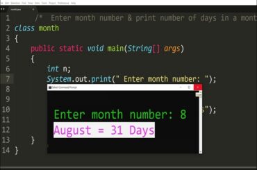 Chương trình Java tìm số ngày của tháng trong một năm